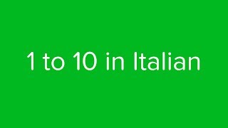 Count from 1 to 10 in Italian [upl. by Yates]