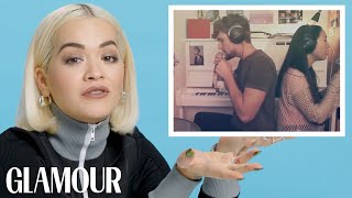 Rita Ora Watches Fan Covers on YouTube  Glamour [upl. by Cherri]