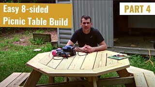 How to Build an Octagon Picnic Table  PART 4 [upl. by Adleremse389]