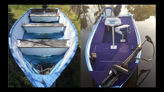 14 FT Utility to Tiny Bass Boat  Full Build Timelapse  Start to Finish [upl. by Mcquillin970]