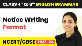 Notice Writing Format  Notice Writing Tips  Class 4  8 English Grammar [upl. by Welker]