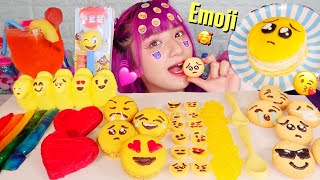 【ASMR】絵文字スイーツを食べる💛🥺【Eating Sounds】YELLOW EMOJI FOOD MUKBANG먹방 [upl. by Mcguire]