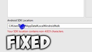 How To Fix Your SDK location contains non ASCII characters  Android Studio [upl. by Carhart]