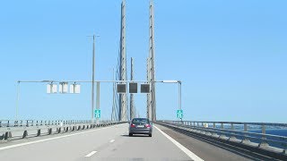 Øresund Bridge Copenhagen to Malmö [upl. by Llertnom]