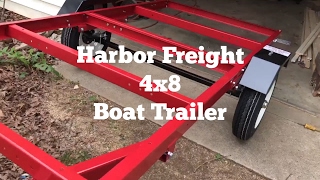 Harbor Freight 4 x 8 Trailer  Boat Trailer [upl. by Adnerol939]