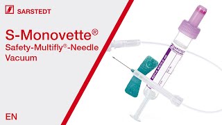 Blood collection Vacuum with the SMonovette® ISO colour code and SafetyMultifly®Needle [upl. by Dlareme528]