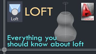 Autocad 3D  How to use Loft command [upl. by Lefty25]