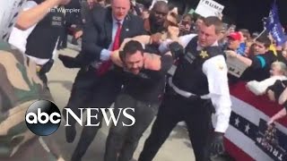 Trump Protester Rushes Stage at Ohio Rally [upl. by Hertzog]