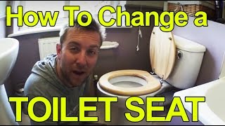 HOW TO CHANGE A TOILET SEAT  PLUMBING TIPS [upl. by Idac]