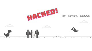 Hacking Chromes Dino Game with 3 Commands [upl. by Docilla]