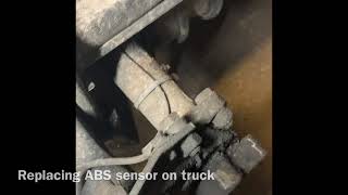 Replacing ABS sensor on truck [upl. by Thornton583]