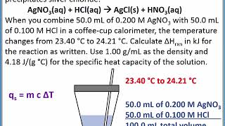 CHEMISTRY 101  Constant Pressure Calorimetry [upl. by Eitsirk]