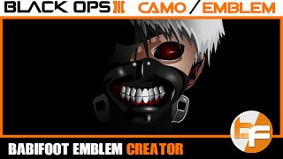 Black Ops 3 Emblem Tutorial 029  Ken Kaneki Babifoot [upl. by Oecile]