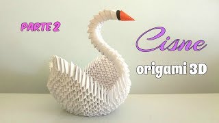 CISNE ORIGAMI 3DSEGUNDA PARTEpaso a paso [upl. by Asyral]