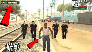 Call to Police in GTA San Andreas Hidden Cheat  Police Protect Cheat in GTA San 2021 [upl. by Eirrehc]