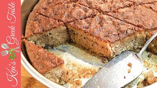 How To Make Karidopita  Greek Walnut Cake With Syrup [upl. by Ykcim]