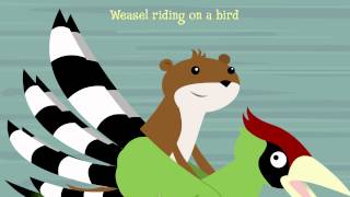 Weasel Riding On A Bird Lyric Video  Parry Gripp amp Nathan Mazur [upl. by Kavanagh]