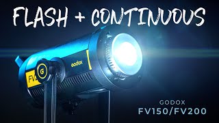 Godox FV150 amp FV200 Review  FLASH  CONTINUOUS LED VIDEO LIGHT in One [upl. by Yrohcaz]