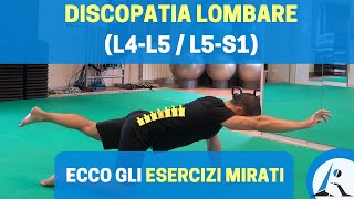 DISCOPATIA LOMBARE ecco gli ESERCIZI MIRATI [upl. by Alvera]