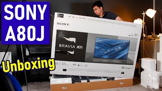 Sony A80J BRAVIA XR OLED TV Unboxing  Picture Settings [upl. by Hall764]