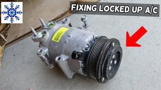 FIXING LOCKED UP AC COMPRESSOR [upl. by Slerahc]