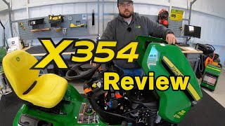 2021 John Deere X354 Riding Lawn Mower Review and Walkaround [upl. by Ahtaga]