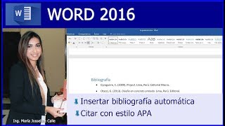 CÓMO INSERTAR BIBLIOGRAFÍA AUTOMÁTICA EN WORD CÓMO CITAR EN FORMATO APA [upl. by Onilecram761]