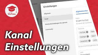 Die wichtigsten YouTube Kanal Einstellungen 2020 [upl. by Nohsav]