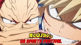 UA Sports Festival  Kirishima VS Bakugou  Boku No Hero Academia [upl. by Ahsenwahs]