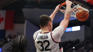 Donovan Clingan UConn mens basketball pregame Indiana  111723 [upl. by Atthia]