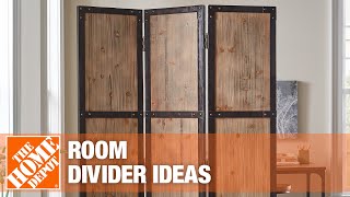 Room Divider Ideas  The Home Depot [upl. by Anoiuq]