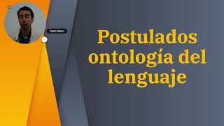 Postulados ontología del lenguaje [upl. by Ecidna897]