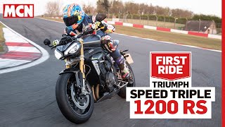 Is Triumphs new 2021 Speed Triple 1200 RS a step too far  MCN First Ride [upl. by Coral245]