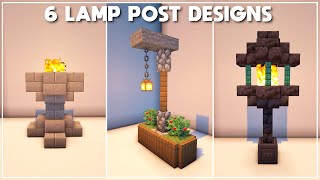 Minecraft 6 Unique Lamp Post  Lantern Designs Tutorial 2020 [upl. by Eical]