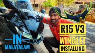 r15 v3 winglet installationin malayalam [upl. by Atinram]