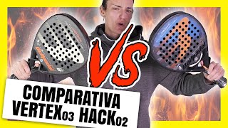 Comparativa Bullpadel Vertex 03 VS Hack 02 🥊🥊 🥊🥊 Palas 2021 🥊🥊🥊🥊 [upl. by Kristyn]