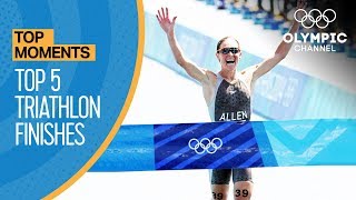 The Most Incredible Triathlon Finishes at the Olympic Games  Top Moments [upl. by Nicolea]