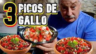 3 Recetas de PICO de GALLO para tu CARNE ASADA [upl. by Assenar549]