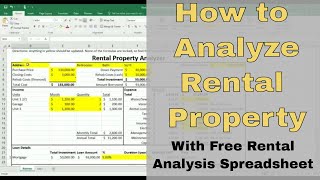 How to Analyze Rental Property  Free Rental Analysis Spreadsheet [upl. by Towbin880]