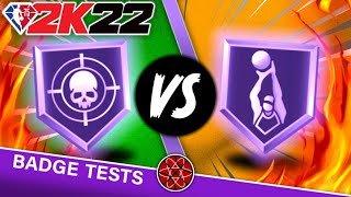 2K22 Best Shooting Badges  Deadeye vs Blinders Badge  How to Use [upl. by Eng99]