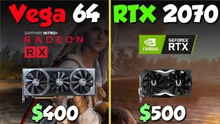 RTX 2070 vs Vega 64 Test in 8 Games [upl. by Lombardy]