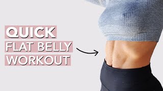 FLAT BELLY Workout for Women 10 mins [upl. by Busby]