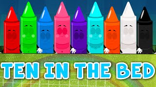 Ten In The Bed  Crayons Nursery Rhymes  Baby Songs  Videos For Childrens [upl. by Anne]