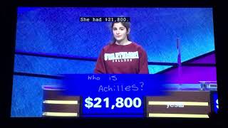 Jeopardy College Championship 2018 Final Jeopardy  SemiFinals Day 1 Winner RERUN [upl. by Farman]