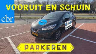 Vooruit inparkeren  Schuin parkeren  CBR Praktijkexamen bijzondere verrichtingen [upl. by Loris]