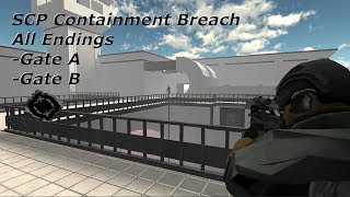 SCP Containment Breach All Endings  138 Read Description [upl. by Atikim]