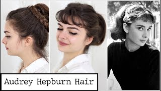 Four Audrey Hepburn Styles  Hair Tutorial [upl. by Magocsi486]