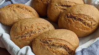 GERMAN BREAD ROLLS  How to make crusty and chewy brötchen [upl. by Burd353]