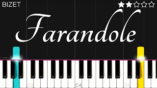 Bizet  L’Arlésienne Suite No 2 Farandole  EASY Piano Tutorial [upl. by Okechuku]