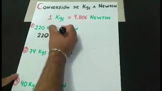 CONVERSION DE KGF A NEWTON [upl. by Carita]